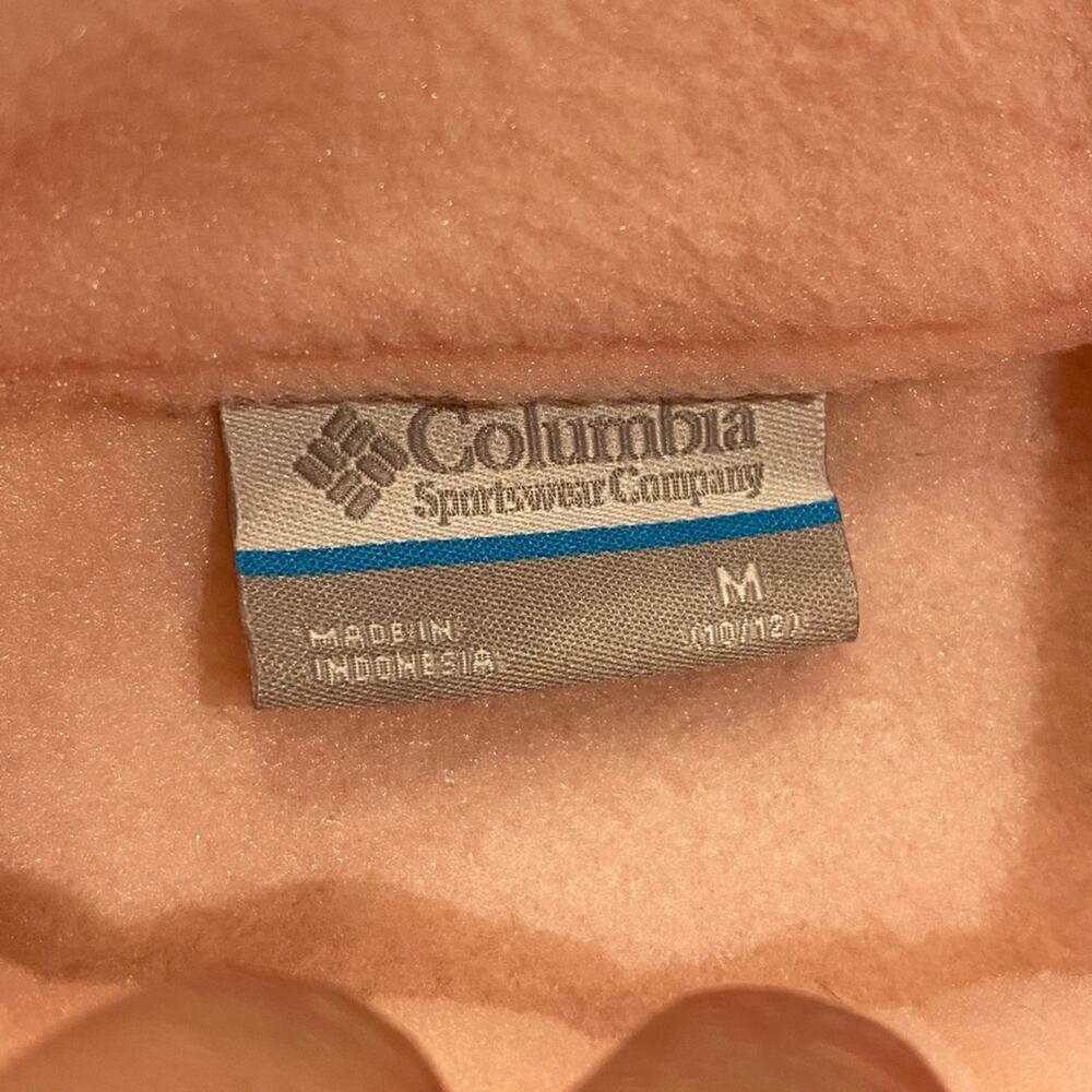 Columbia Youth Girls Size Medium (10/12) Pink fleece full zip Jacket/Coat - Picture 3 of 5